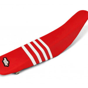MOTO SEAT, SEAT COVER STRIPES, WHITE RED GASGAS MC 85