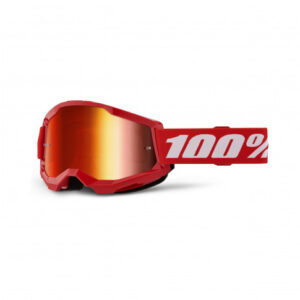 100%, STRATA 2 BRILLE RØD - SPEJL RØD LENS, VOKSEN