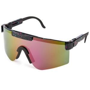 AMOQ Comet Sunglasses Sort Splash - Purple Mirror