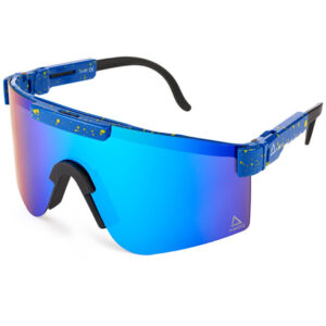 AMOQ Comet Sunglasses Blå Splash - Grøn Mirror
