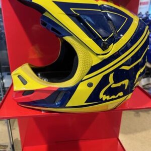 FOX crosshjelm gul/blå