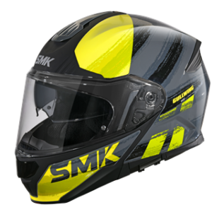 SMK Gullwing blk/grå/gul(flip-up m/sol)