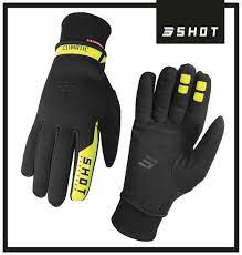 SHOT handske Climatic 2.0 sort Neon gul.