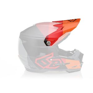 6D ATR-2Y Range Helmet Visor, Red