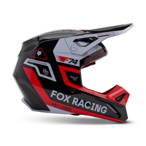FOX YTH V1 RACE SPEC HELMET [FLO RED]