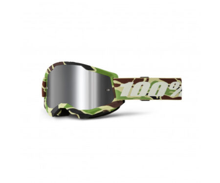 100 %, STRATA 2 GOGGLE WAR CAMO - SPEJL SØLVLINSE, VOKSEN