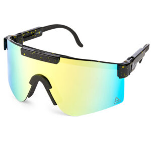 AMOQ Comet Sunglasses Sort Splash - Gold Mirror