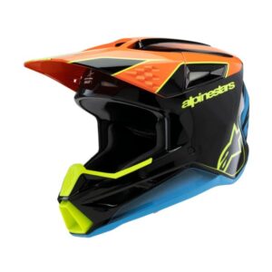 Alpinestars Helmet SM3 Youth Fray Black/Orange/YEllow Fluo