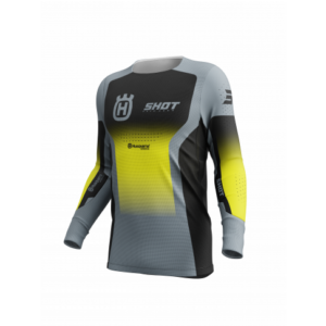 SHOT, JERSEY AEROLITE HVA, ADULT, BLACK YELLOW GREY