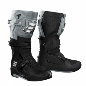 SHOT, BOOTS RACE 6, ADULT,  METAL BLACK GREY