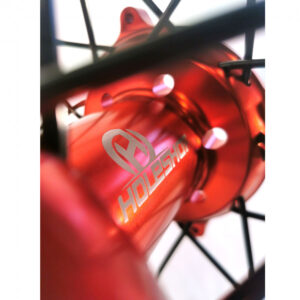 Alternative view of HOLESHOT, KOMPLET HJULSÆT, 2,15/1,60, 18/21", BAG FRONT, MAT SORT RØD