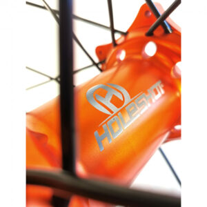 Alternative view of HOLESHOT, KOMPLET HJULSÆT, 2,15/1,60, 18/21", BAG FRONT, MAT SORT ORANGE