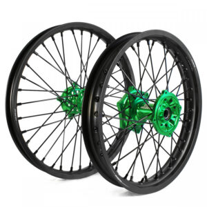 HOLESHOT, KOMPLET HJULSÆT, 2,15/1,60, 19/21", BAG FRONT, MAT SORT GRØN