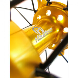 Alternative view of HOLESHOT, KOMPLET HJULSÆT, 2,15/1,60, 19/21", BAG FRONT, MAT SORT GULD